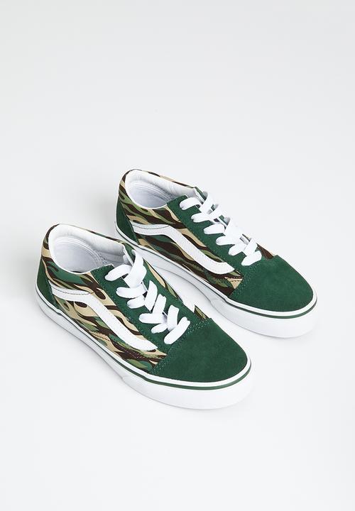 Vans - Uy old skool - flame camo green/multi