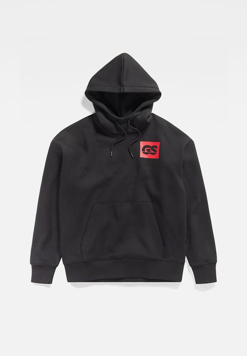 G-STAR - GS RAW back gr hdd loose sw dry ashor sweat - dk black