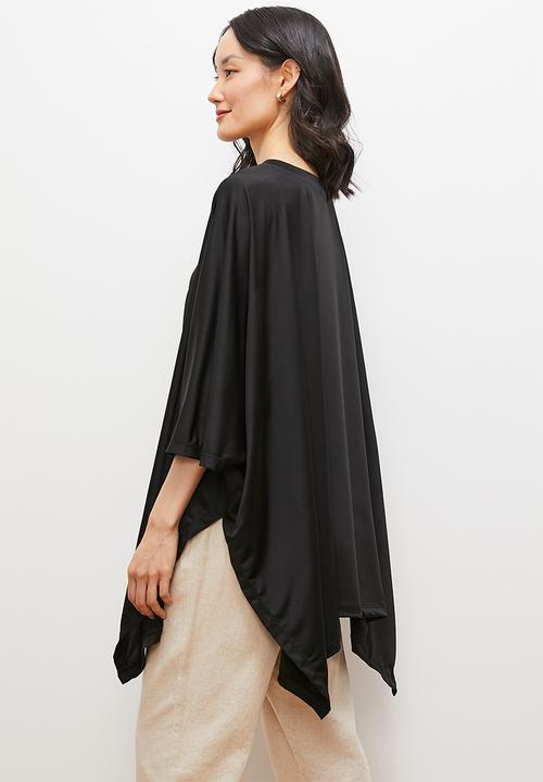 edit - Moderate oversized top - black