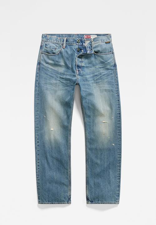 G-STAR - Dakota regular straight quasar denim - antique faded niagara destroyed