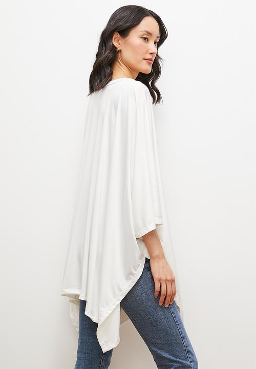 edit - Moderate oversized top - white