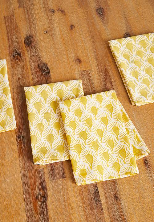 Ambar napkins set of 4 - yellow