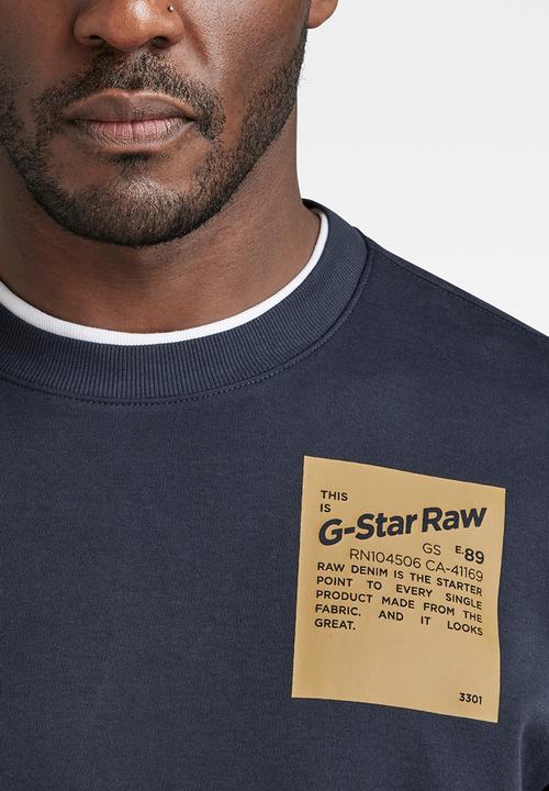 G-STAR - Tile back gr loose r t l\s Ventura interlock o - salute