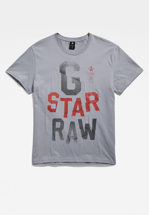 G-STAR - Wrinkled letters r t - dim grey