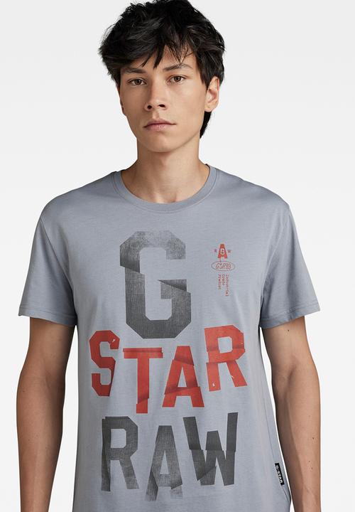 G-STAR - Wrinkled letters r t - dim grey