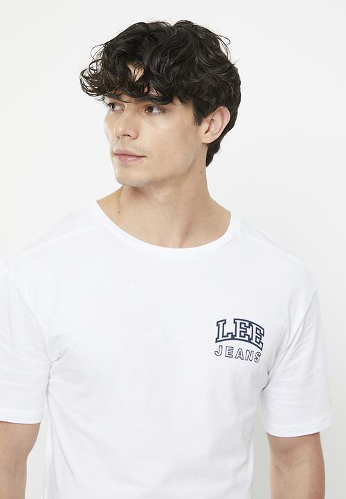 Lee  - Fits em all back print tee - white