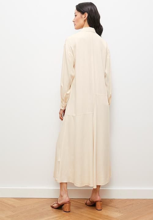 edit - Soft utility shirt dress - natural