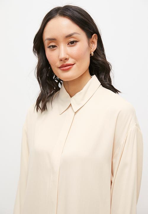 edit - Soft utility shirt dress - natural