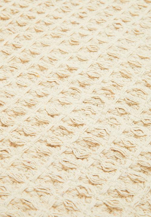Sixth Floor - Cotton waffle bath runner - natural