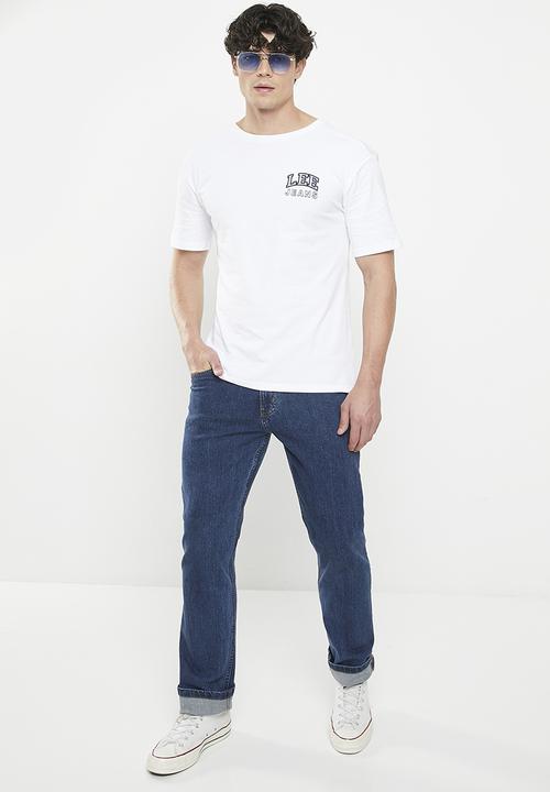 Lee  - Brooklyn stretch regular straight - stonewash