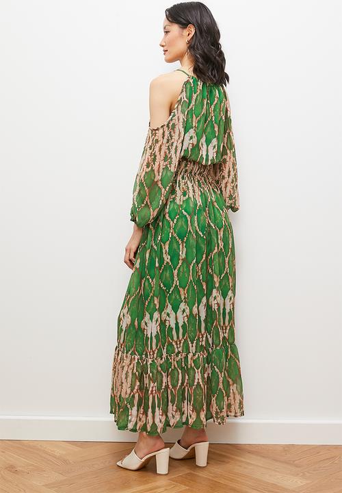 edit - Split sleeve boho dress - snakeskin tie dye