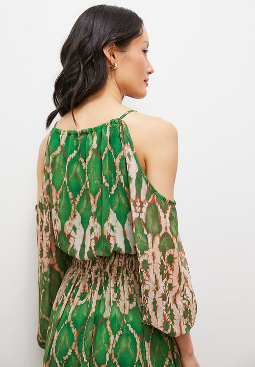 edit - Split sleeve boho dress - snakeskin tie dye