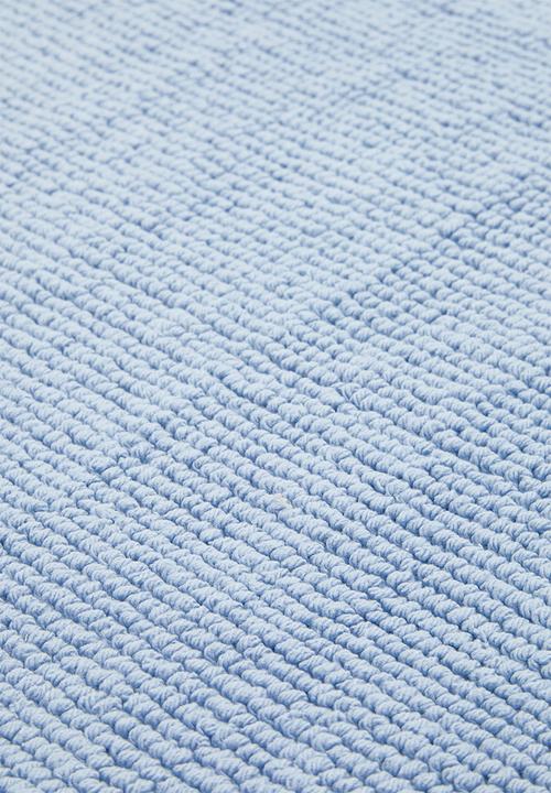 Sixth Floor - Plain cotton bath mat - blue