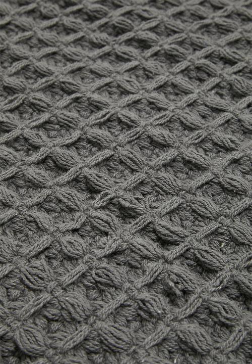Sixth Floor - Cotton waffle bath runner - grey