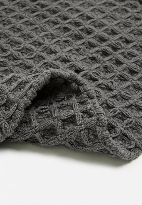 Sixth Floor - Cotton waffle bath runner - grey