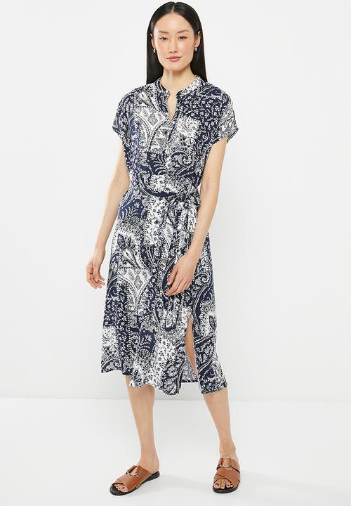 Vero Moda - Ebba anna short sleeve dress - navy