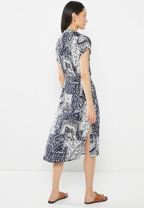 Vero Moda - Ebba anna short sleeve dress - navy