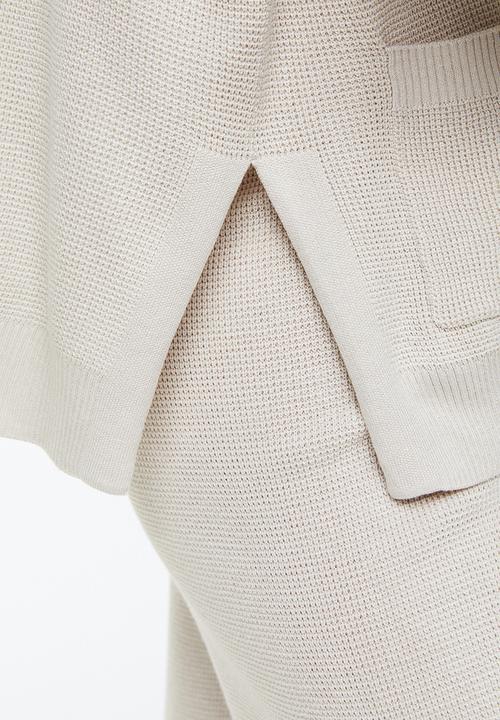 H&M - Waffle-knit cardigan - greige