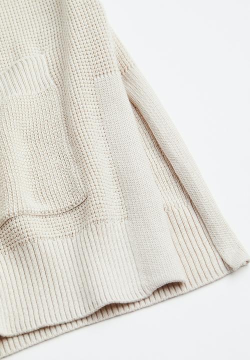 H&M - Waffle-knit cardigan - greige