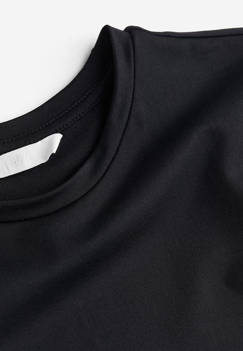 H&M - Fitted microfibre T-shirt - black