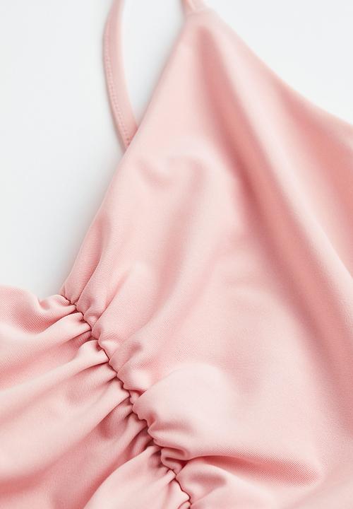 H&M - Gathered thong body - light pink