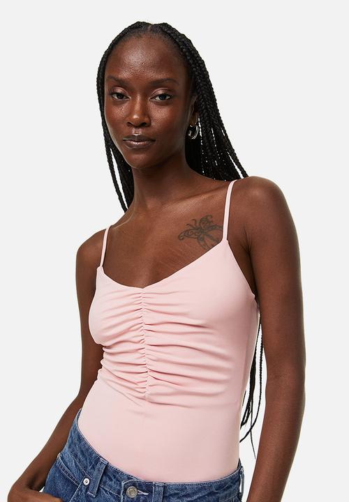 H&M - Gathered thong body - light pink