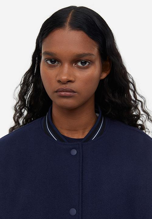 H&M - Baseball jacket - dark blue/block-coloured