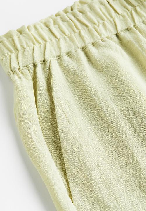 H&M - Straight trousers - light green
