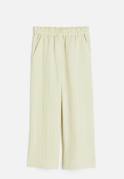 H&M - Straight trousers - light green