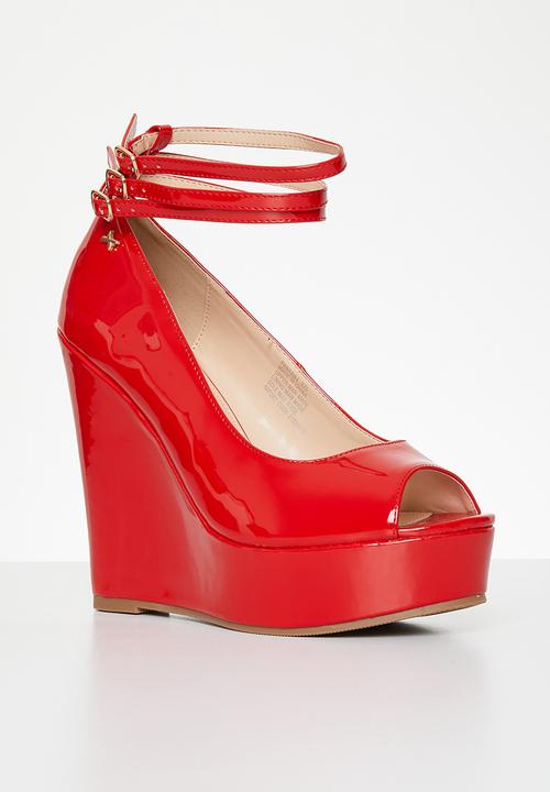 Rock & Co - Panama 4 wedge heel - red