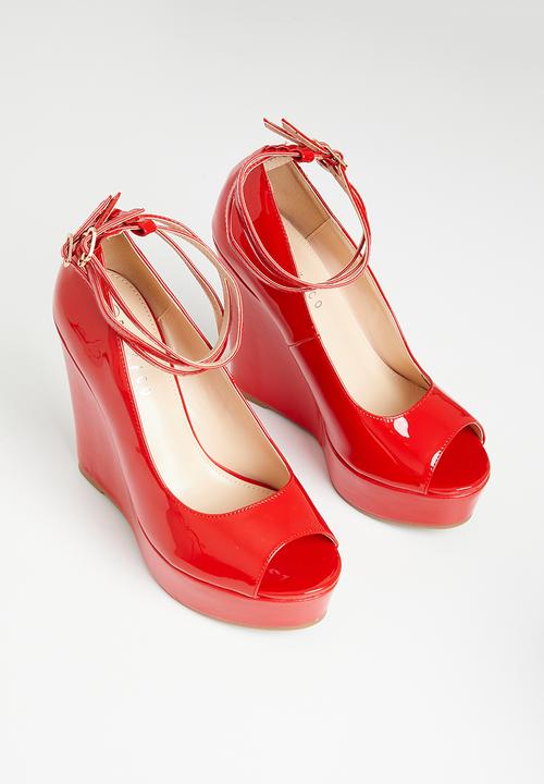 Rock & Co - Panama 4 wedge heel - red