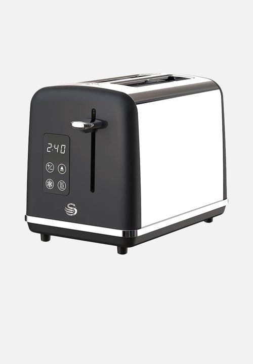 Swan - Bravo digital cordless kettle & 2 slice toaster - black