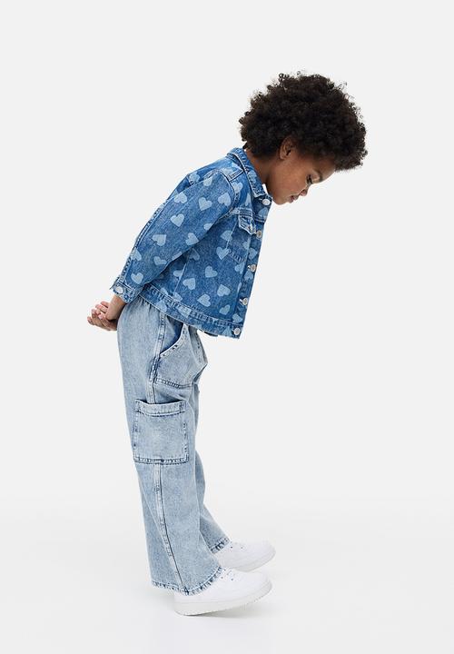 H&M - Cargo pull-on trousers - light denim blue