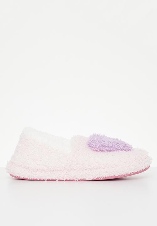 Superbalist - Closed toe heart slipper - purple & pink 