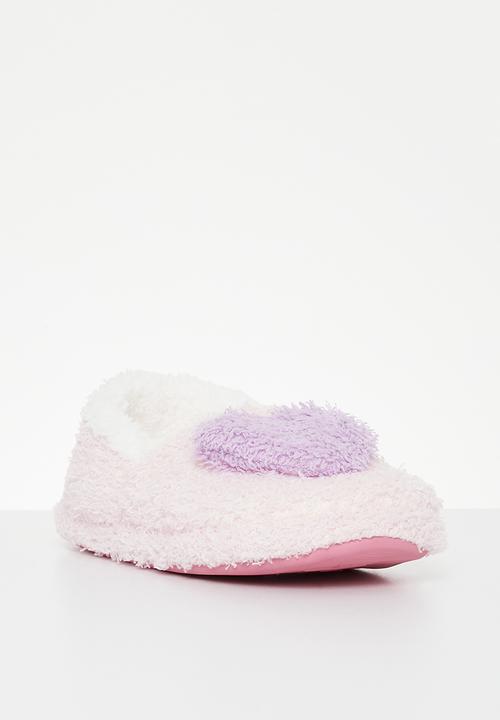 Superbalist - Closed toe heart slipper - purple & pink 