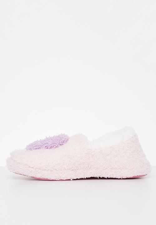 Superbalist - Closed toe heart slipper - purple & pink 