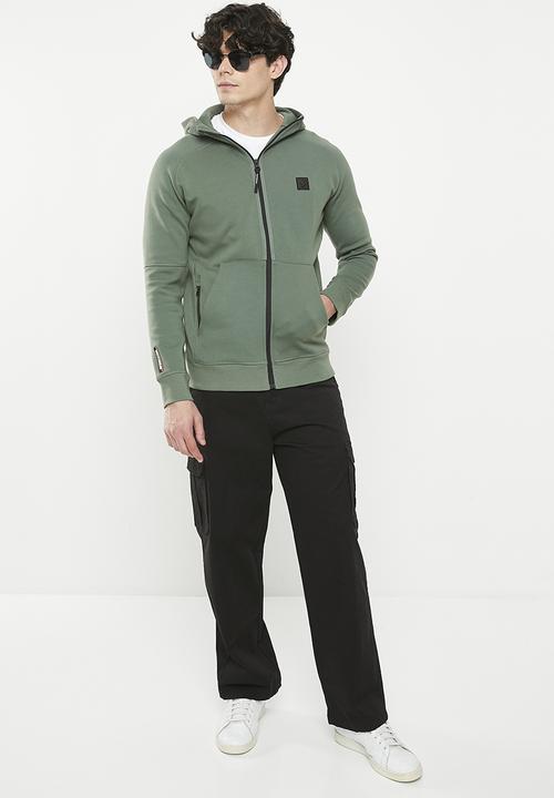 Superdry. - Code tech zip hood - balsam green