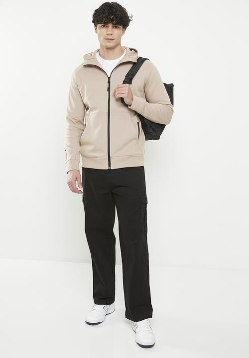 Superdry. - Code tech zip hood - warm grey