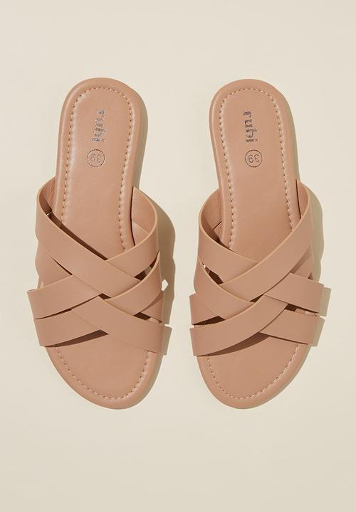 Cotton On - Cici cross over sandal - beige pink