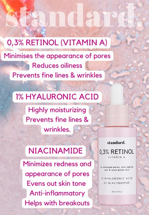 Standard Beauty - 0,3% Retinol Serum with Niacinamide & Hyaluronic Aicd 