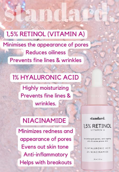 Standard Beauty - 1,5% Retinol Serum with Niacinamide & Hyaluronic Acid 