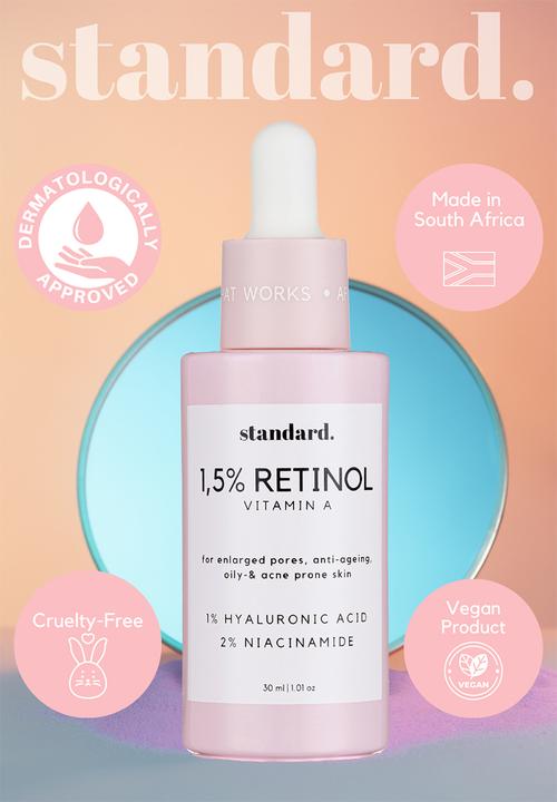 Standard Beauty - 1,5% Retinol Serum with Niacinamide & Hyaluronic Acid 
