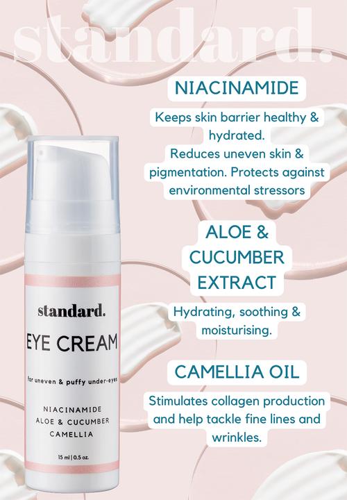 Standard Beauty - Brightening Eye Cream with Niacinamide, Aloe & Cucumber