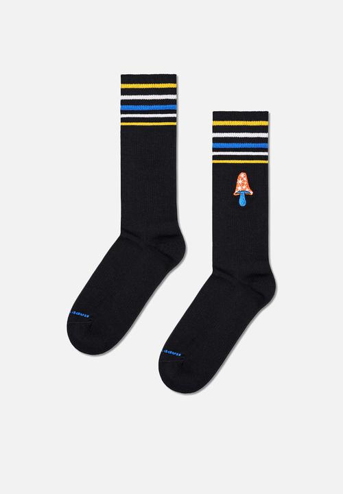 Happy Socks - Fungi's gonna funky crew sock - black