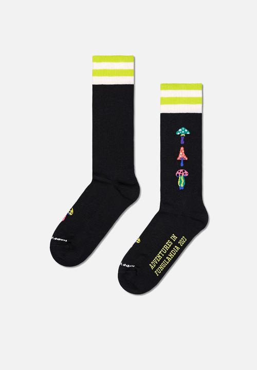 Happy Socks - Fungilandia 2023 crew sock - black