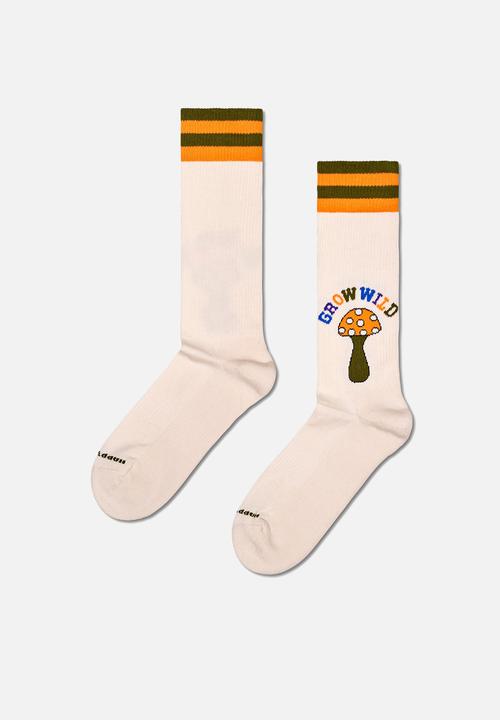 Happy Socks - Grow wild crew sock - beige