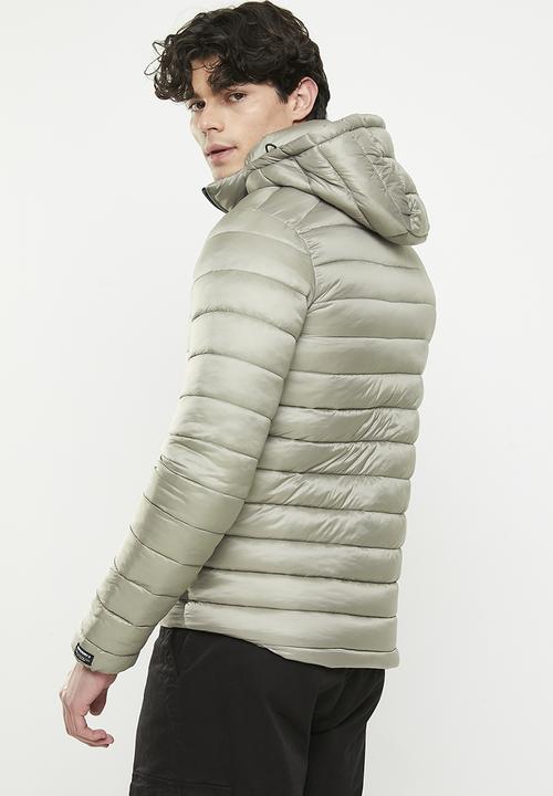 Superdry. - Code lwt sport padded jkt - stone dark grey