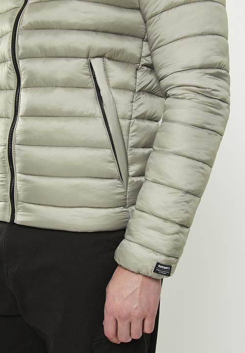 Superdry. - Code lwt sport padded jkt - stone dark grey