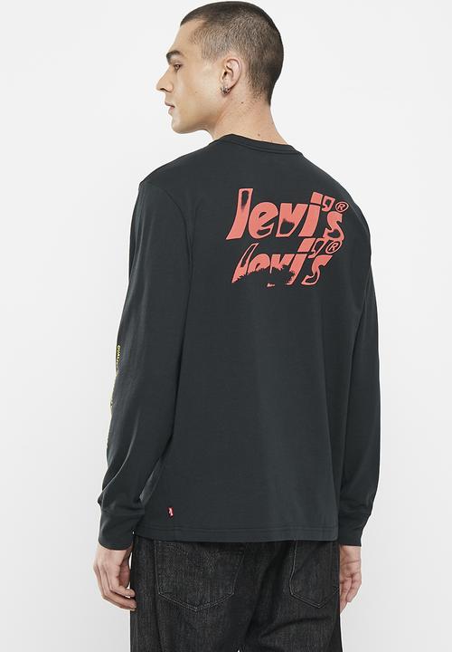 Levi’s® - Relaxed long sleeve graphic tee z poster logo - black