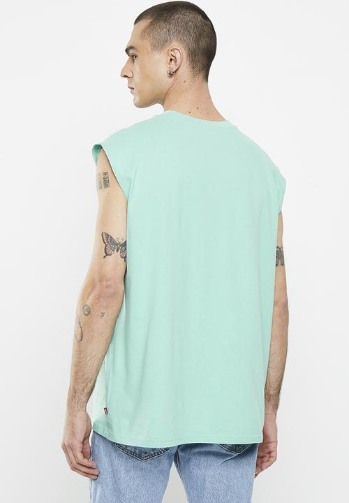 Levi’s® - Graph cali muscle tank z poster logo tan - turquoise 